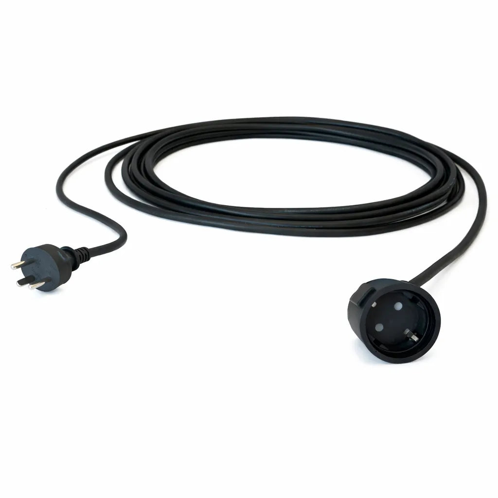 Forlængerledning med jord og indbygget adapter (10 meter)