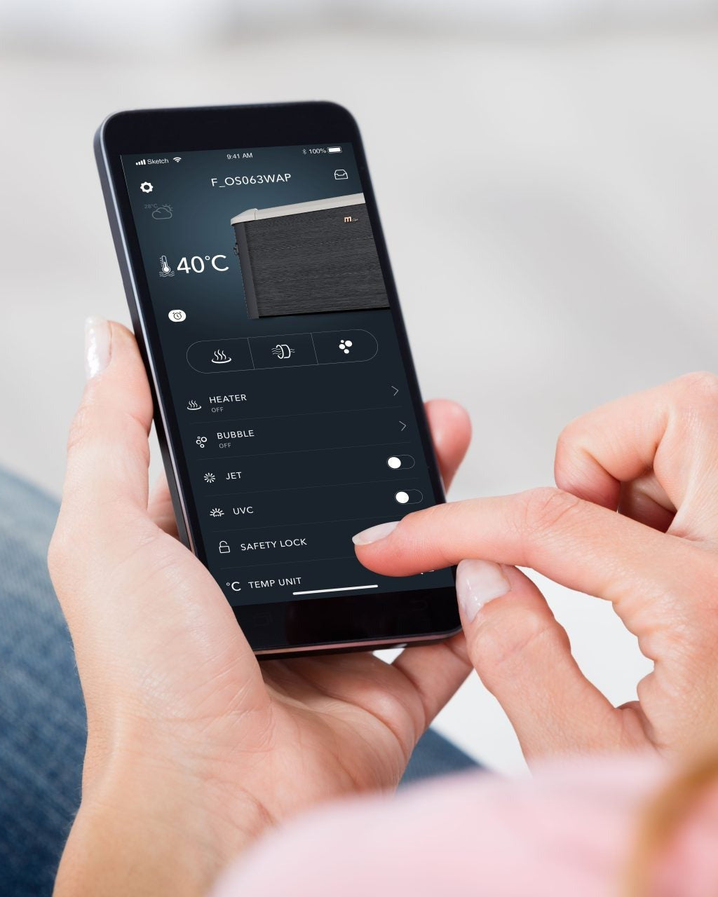 Wi-Fi MSpa Oslo Aero Plus udendørs spabad til 6 personer – billede 5
