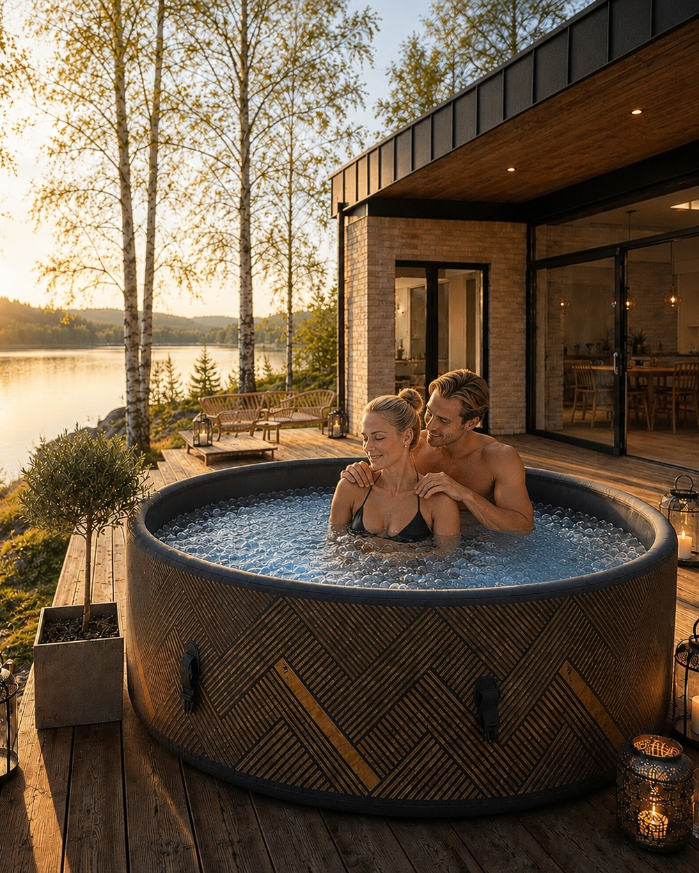 Alt inklusiv-pakke med Wi-Fi Mspa Mono-ECO 6, termocover og SpaCare Startkit