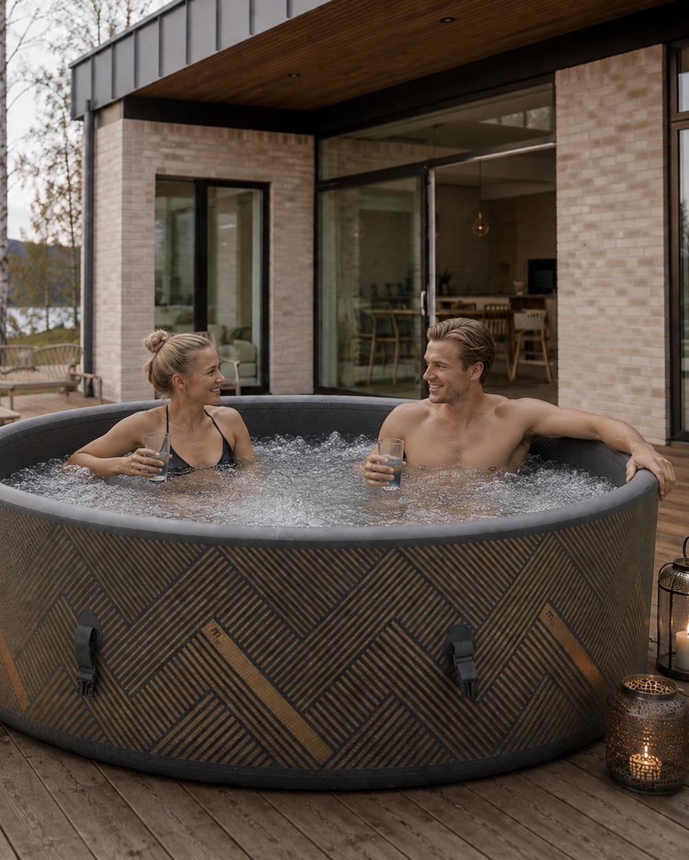 Alt inklusiv-pakke med Wi-Fi Mspa Mono-ECO 8, termocover og SpaCare Startkit