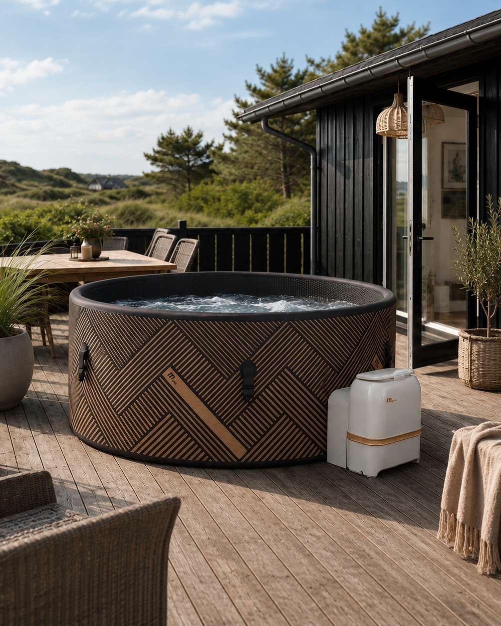 Wi-Fi Mspa Mono-ECO udendørs spa til 6 personer