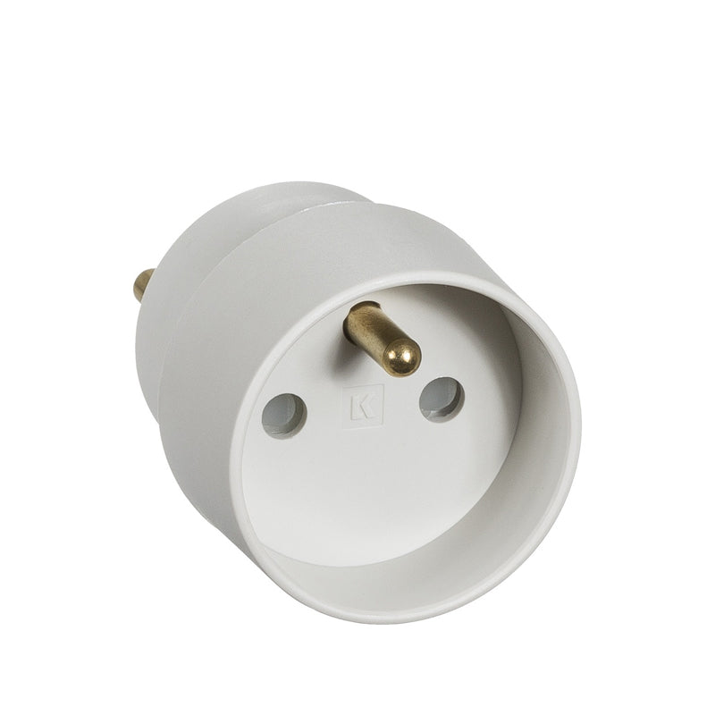 Lysegrå LK jord-adapter 